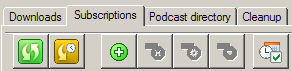 iPodder Subscriptions Tab
