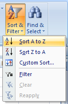 Excel Sort